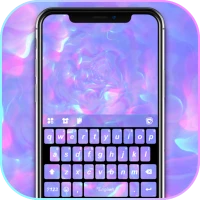 Purple Holographic Keyboard Ba