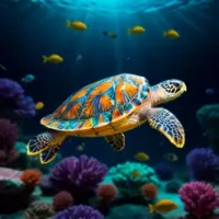 Sea Turtle &amp; Princess Mermaid